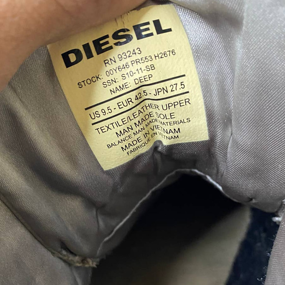 Diesel Deep Mid Leather Sneakers Men\'s 9.5 main image 7